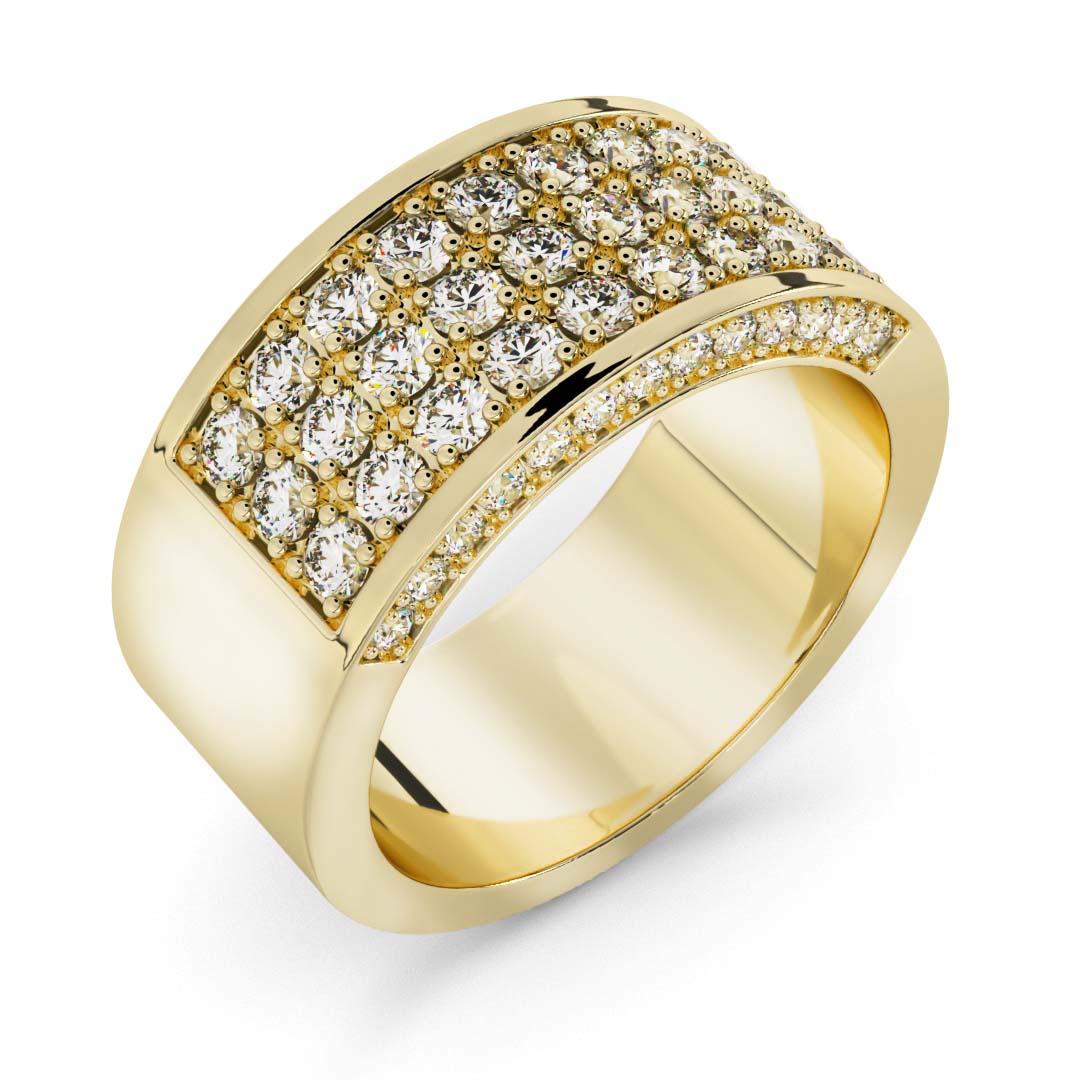 Silván timanttisormus 0,95ct, 14K keltakultaa, Silván vihkisormukset
