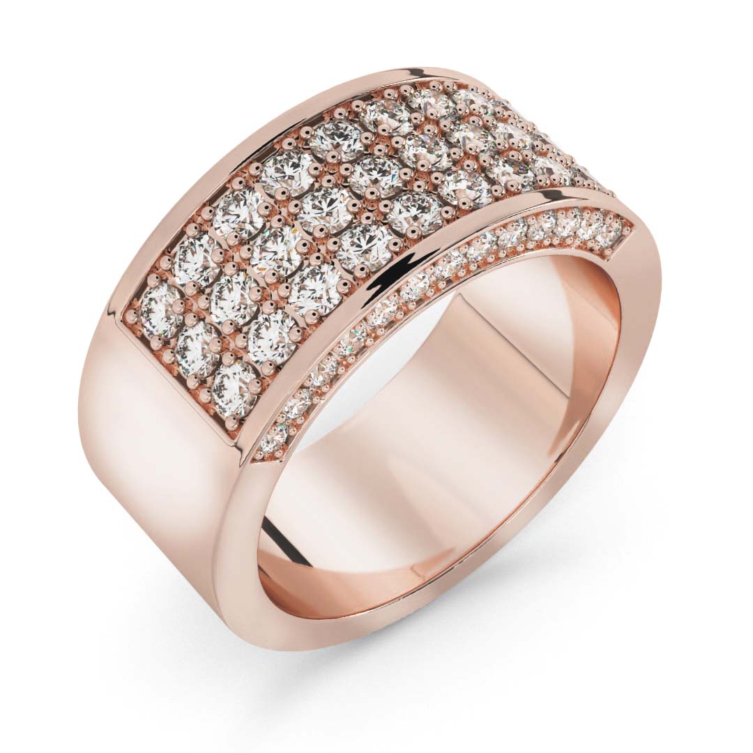 Silván timanttisormus 0,95ct, 14K rosekultaa, Silván vihkisormukset