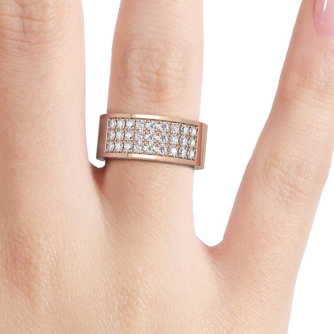 Silván timanttisormus 0,95ct, 14K rosekultaa, Silván vihkisormukset