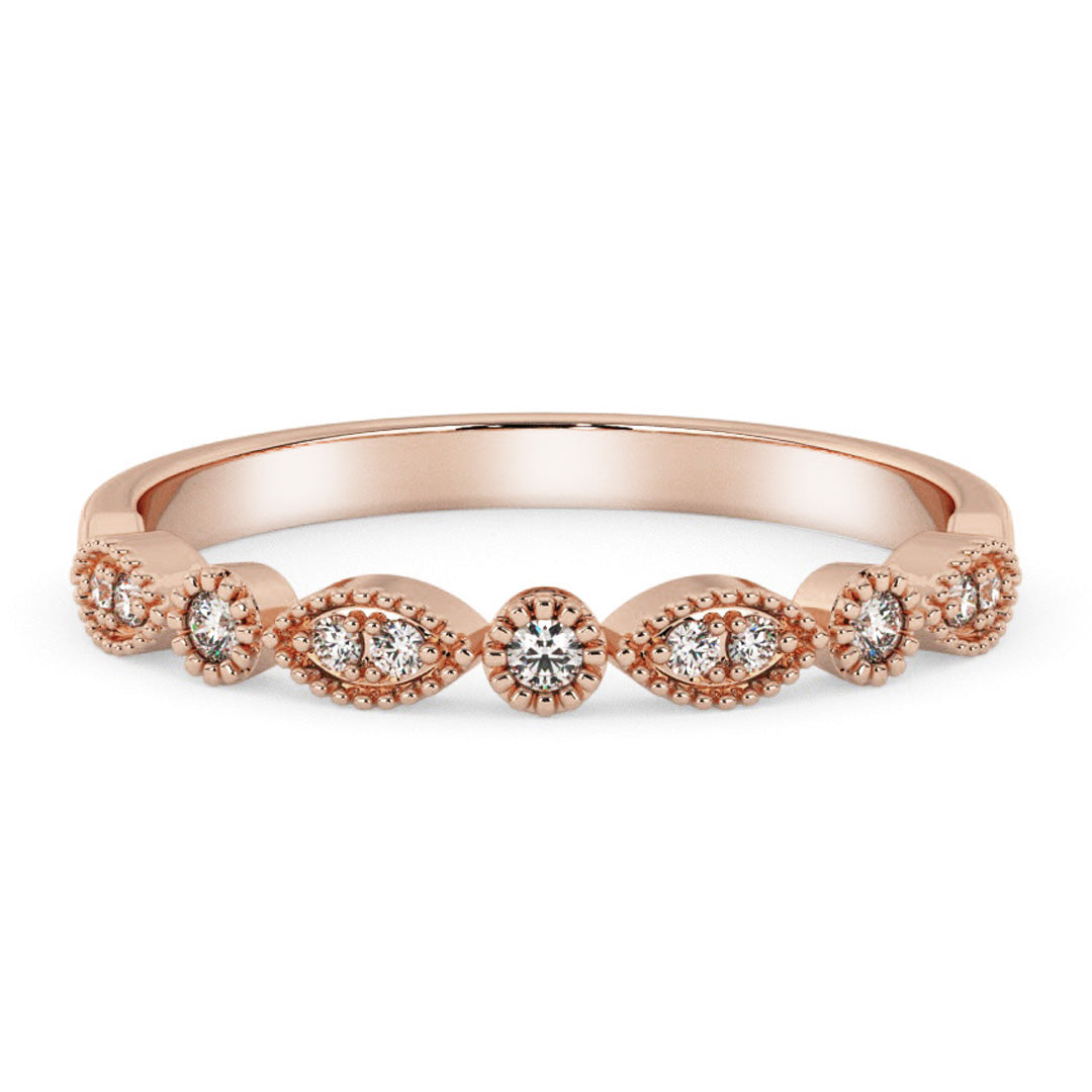 Silván sormus 0,11ct, 14K rosekultaa, Silván vihkisormukset