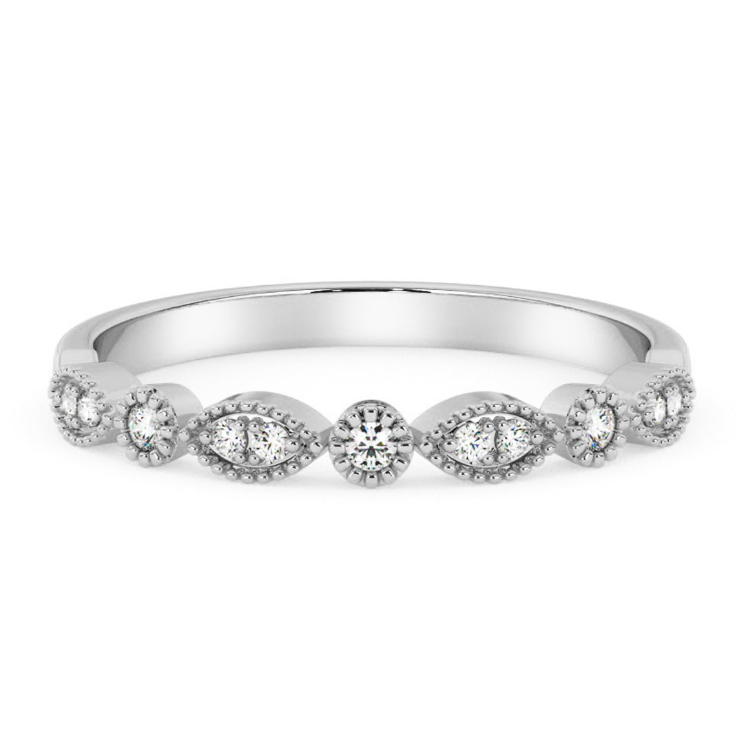 Silván timanttisormus 0,11ct, 14K valkokultaa, Silván timanttikorut - Silván - Laatukoru