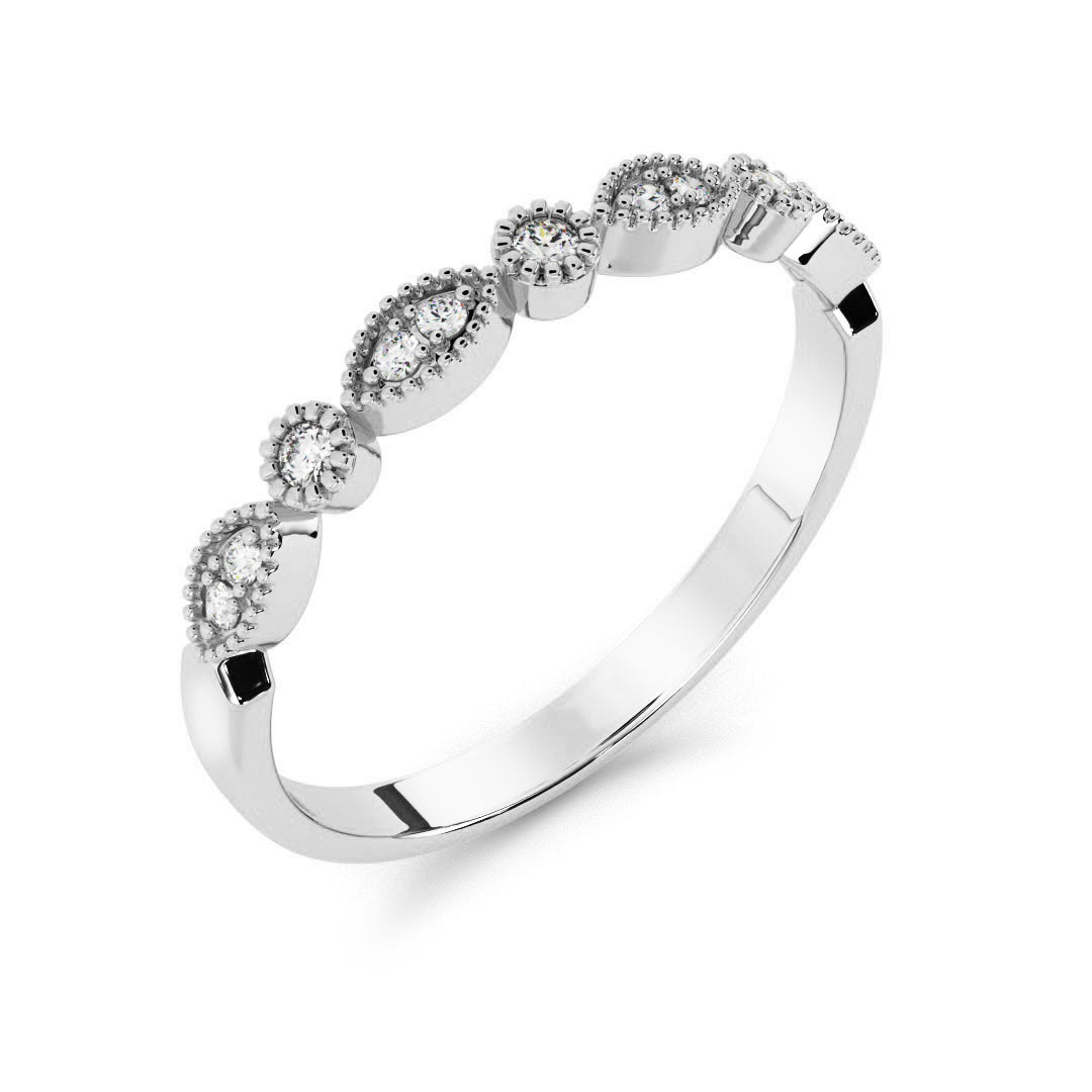 Silván timanttisormus 0,11ct, 14K valkokultaa, Silván timanttikorut - Silván - Laatukoru