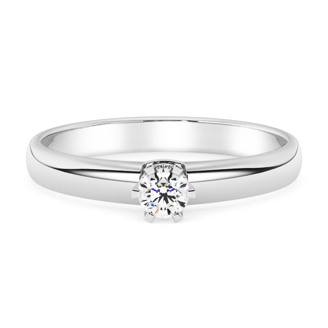 Silván timanttisormus 0,10ct, 14K valkokultaa, Silván timanttikorut - Silván - Laatukoru