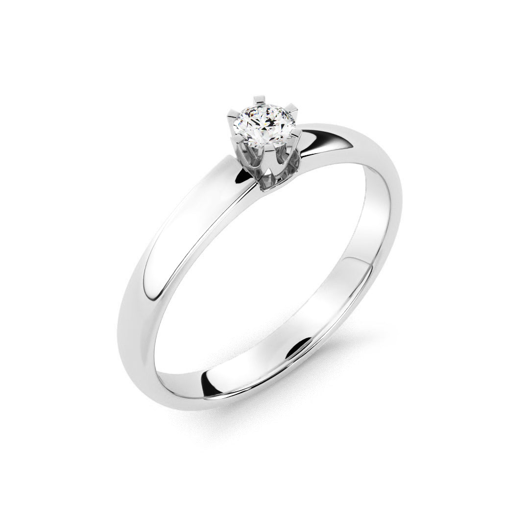 Silván timanttisormus 0,10ct, 14K valkokultaa, Silván timanttikorut - Silván - Laatukoru