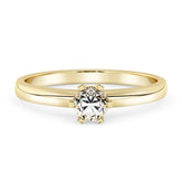 Silván timanttisormus 0,15ct, 14K keltakultaa, Silván vihkisormukset