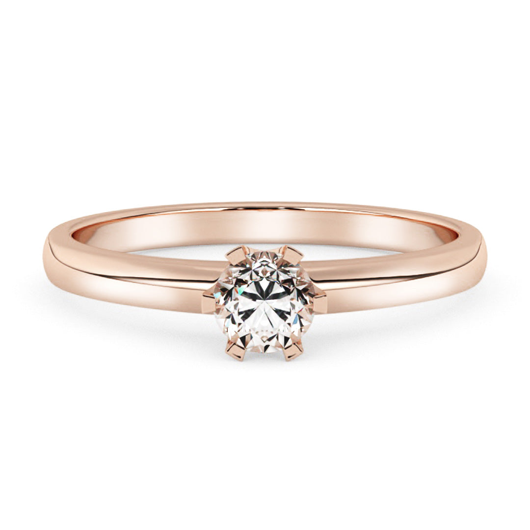 Silván timanttisormus 0,15ct, 14K rosekultaa, Silván vihkisormukset