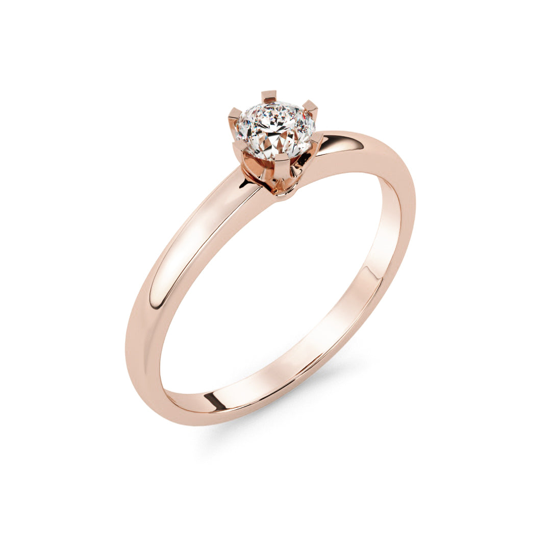 Silván timanttisormus 0,15ct, 14K rosekultaa, Silván vihkisormukset
