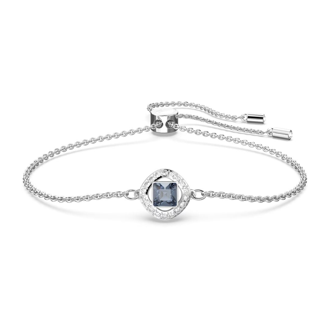 Swarovski Angelic rannekoru, vaalea metalli ja sininen kristalli