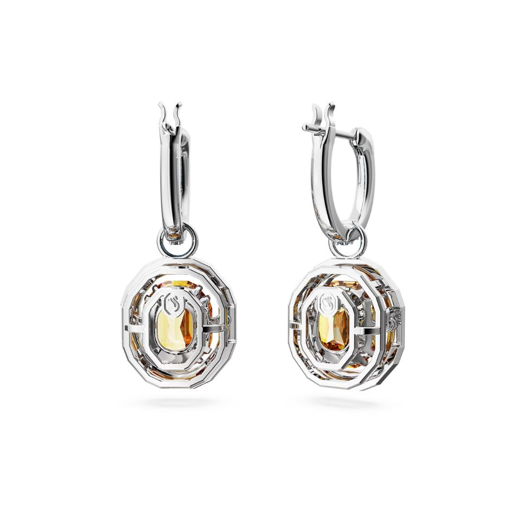 Swarovski Chroma korvakorut, keltaiset ja siniset kristallit