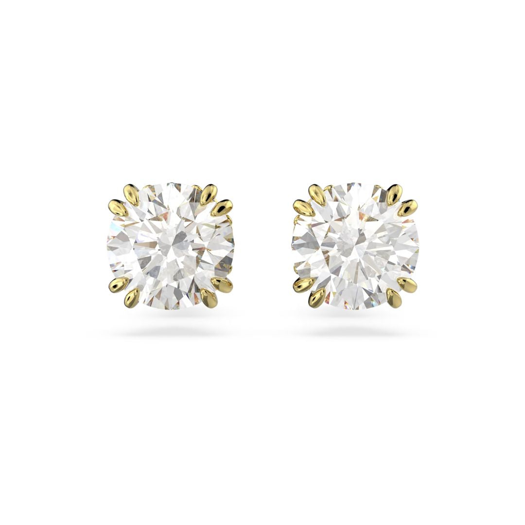 Swarovski Constella earrings yellow gold tone