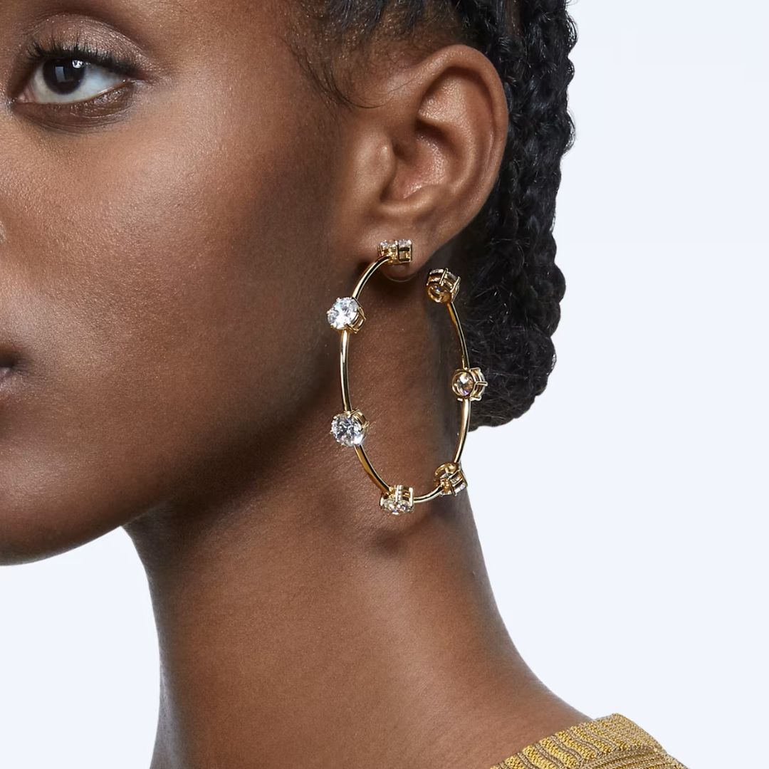 Swarovski Constella korvakorut, keltakullan väriset