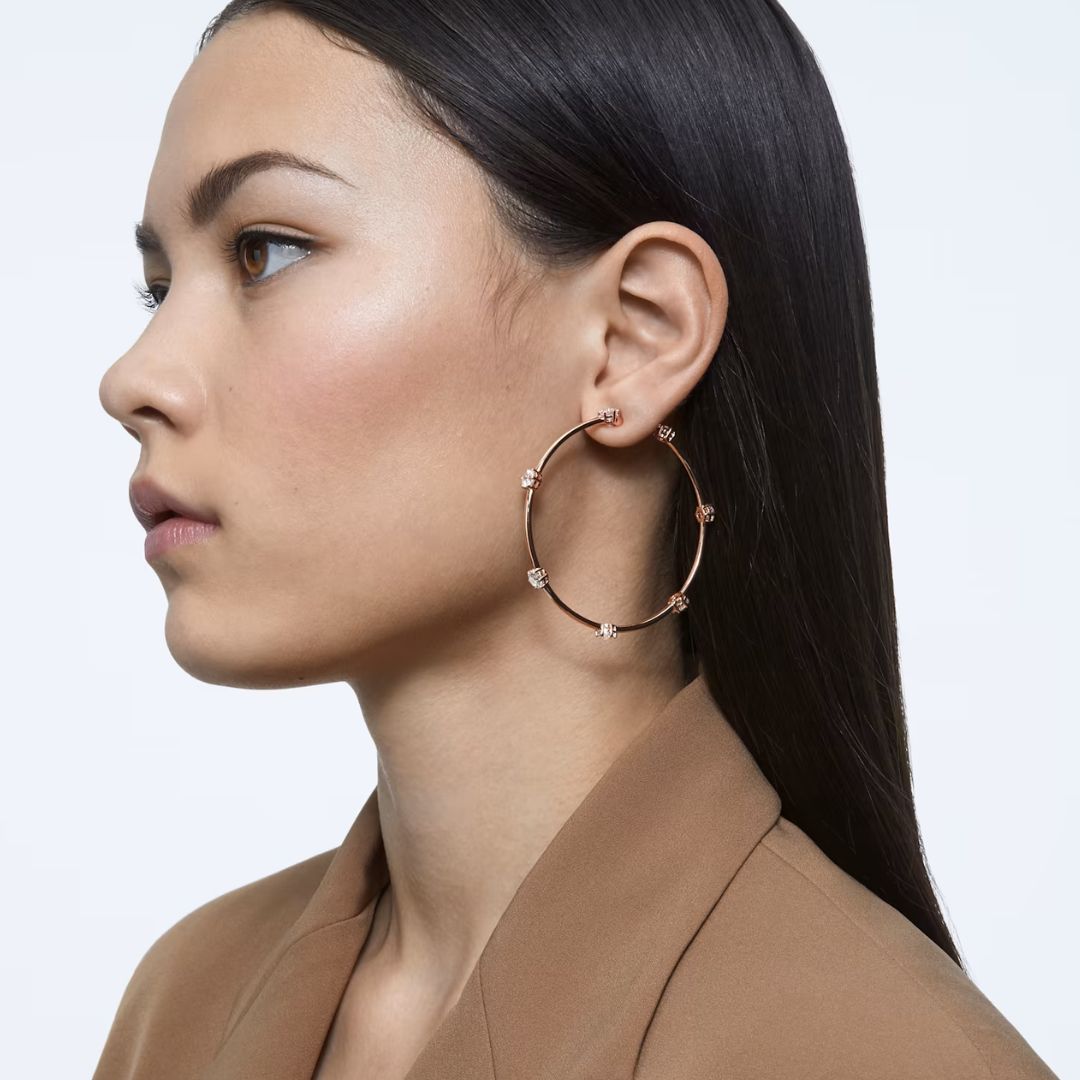 Swarovski Constella korvakorut, rosekullan väriset