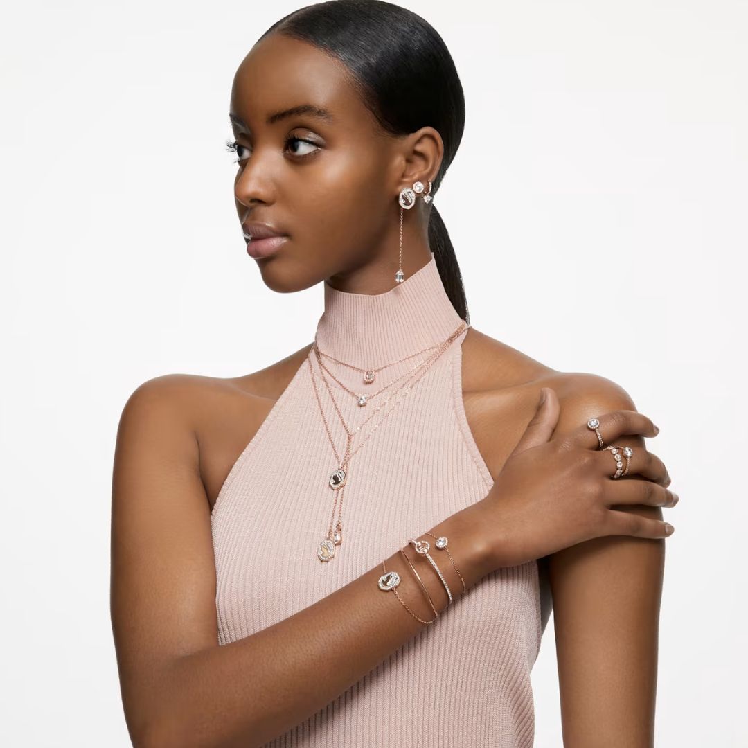 Swarovski Constella riipus, rosekullan värinen