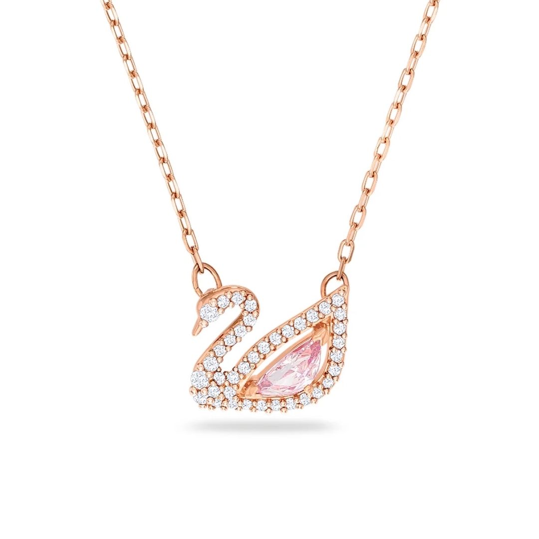 Swarovski Dazzling Swan pendant, rose gold