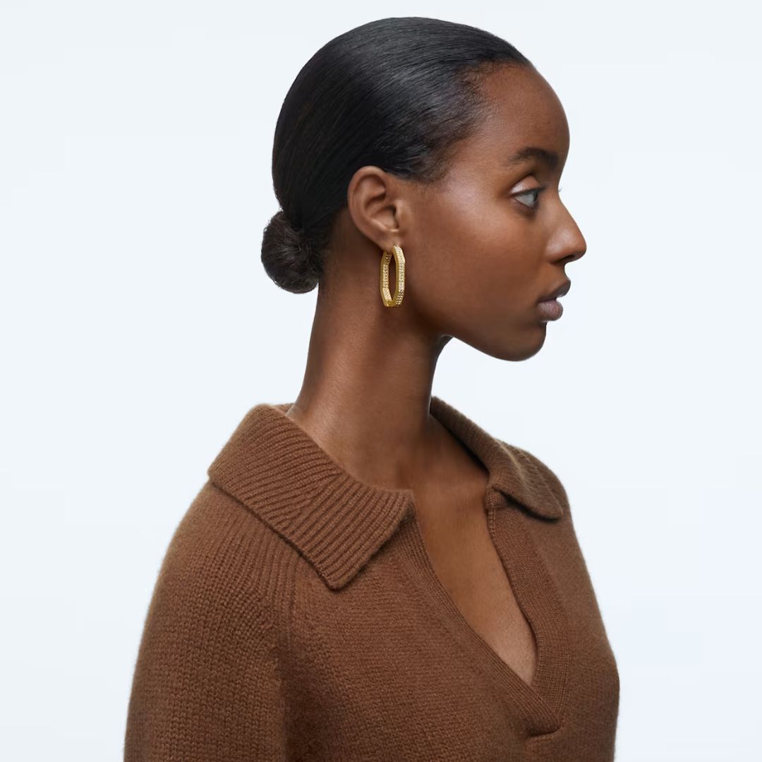 Swarovski Dextera rengaskorvakorut, koko L, keltakullan värinen