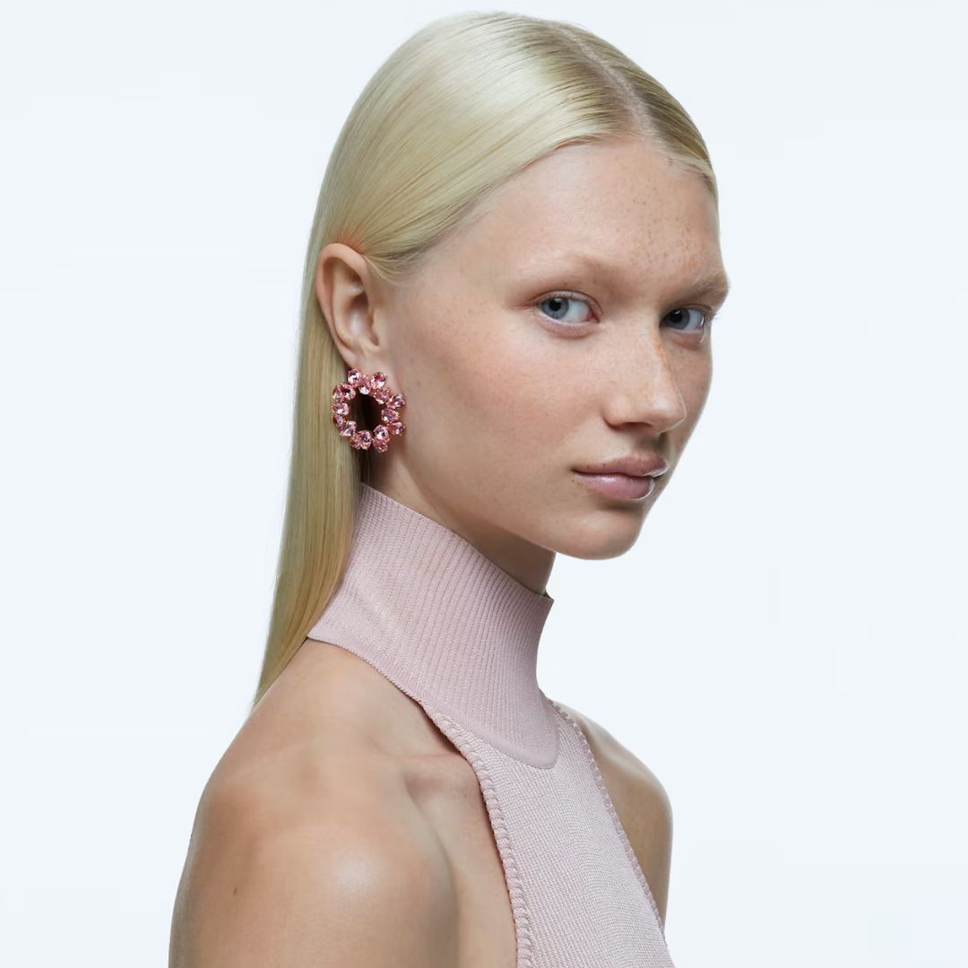 Swarovski Millenia Circle korvakorut, pinkit kristallit