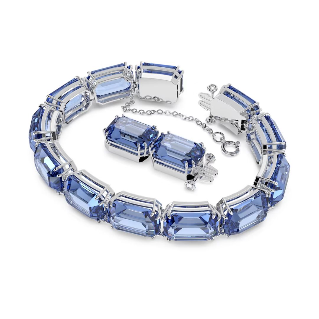 Swarovski Millenia rannekoru suorakaiteen muotoisilla sinisillä kristalleilla