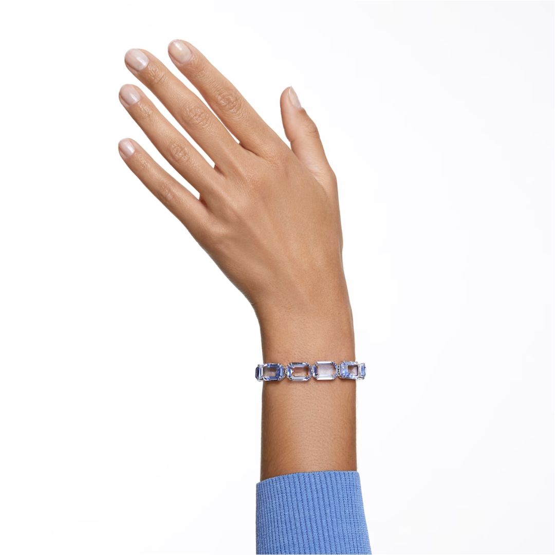 Swarovski Millenia rannekoru suorakaiteen muotoisilla sinisillä kristalleilla