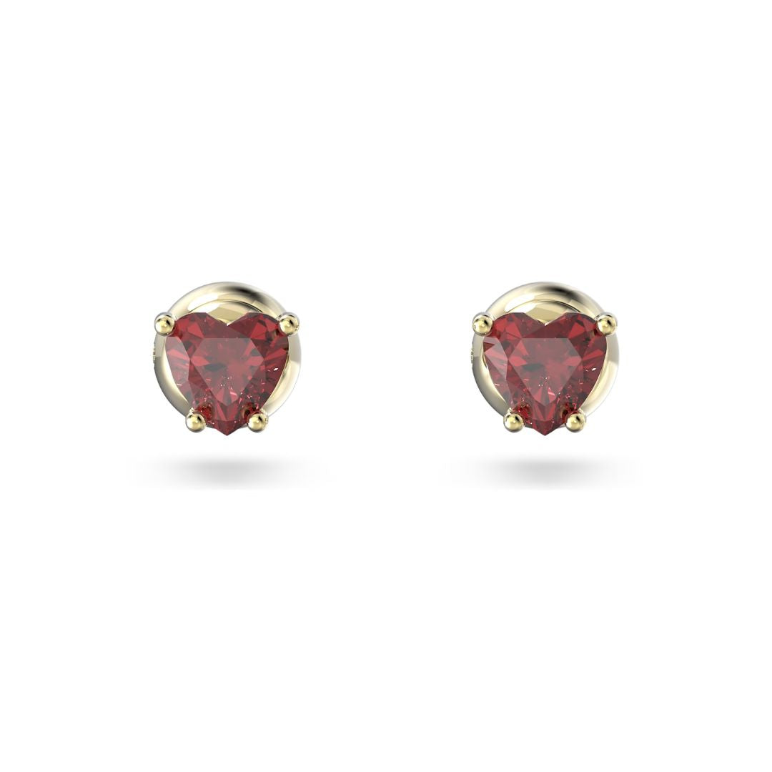 Swarovski Stilla korvakorut, keltakullan värinen ja punaiset kristallit