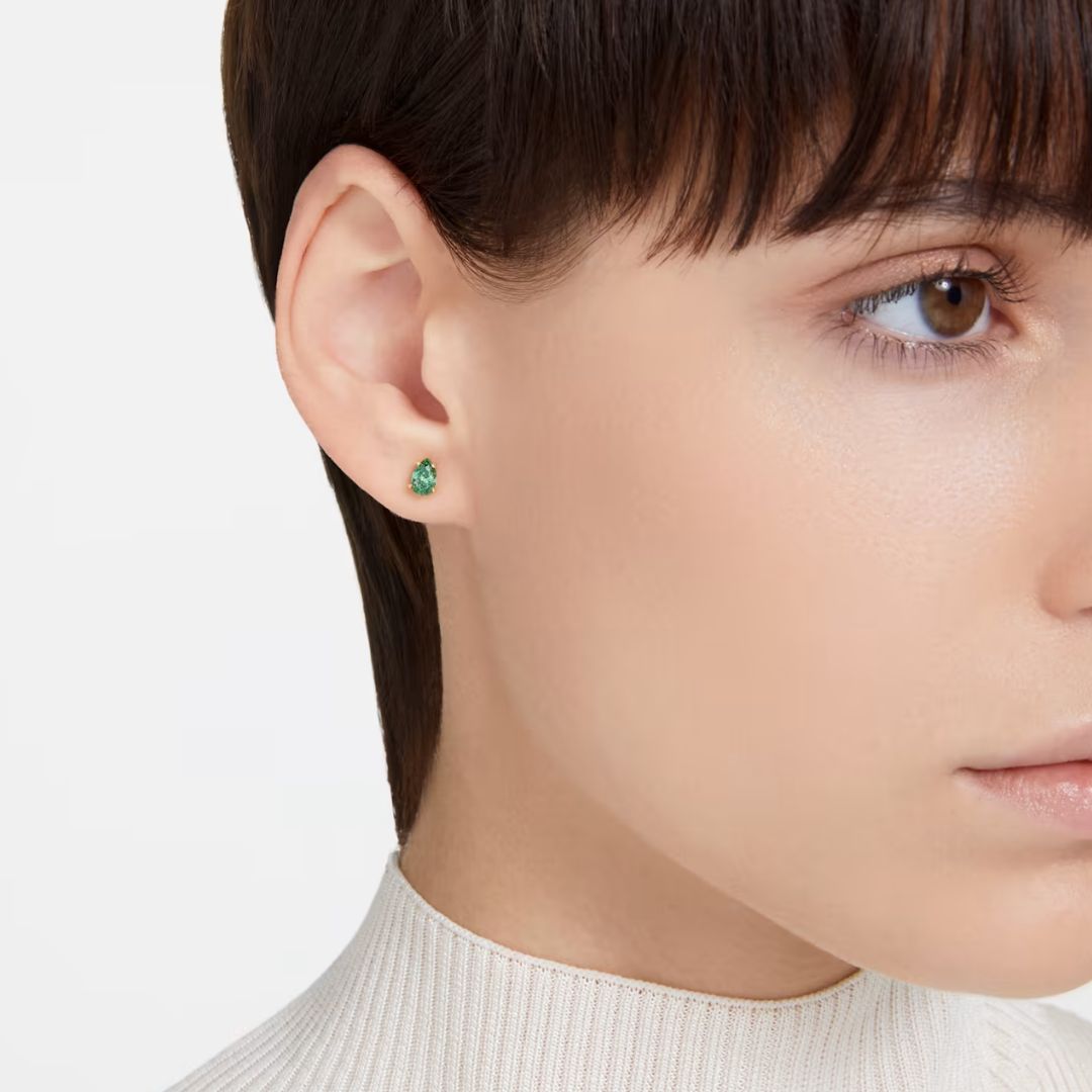 Swarovski Stilla korvakorut vihreillä kristalleilla