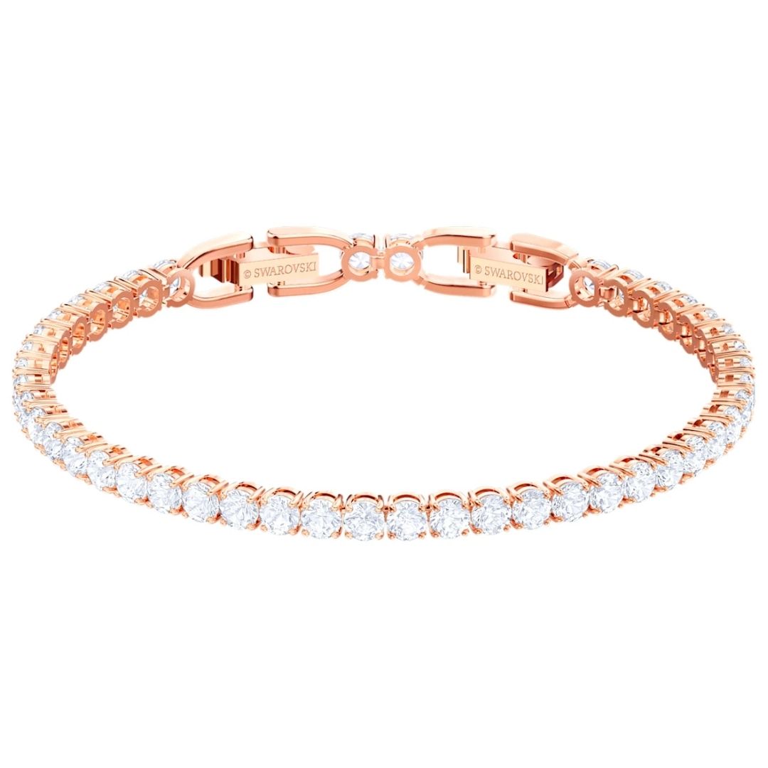 Swarovski Tennis Deluxe kristallirannekoru, rosekullanvärinen