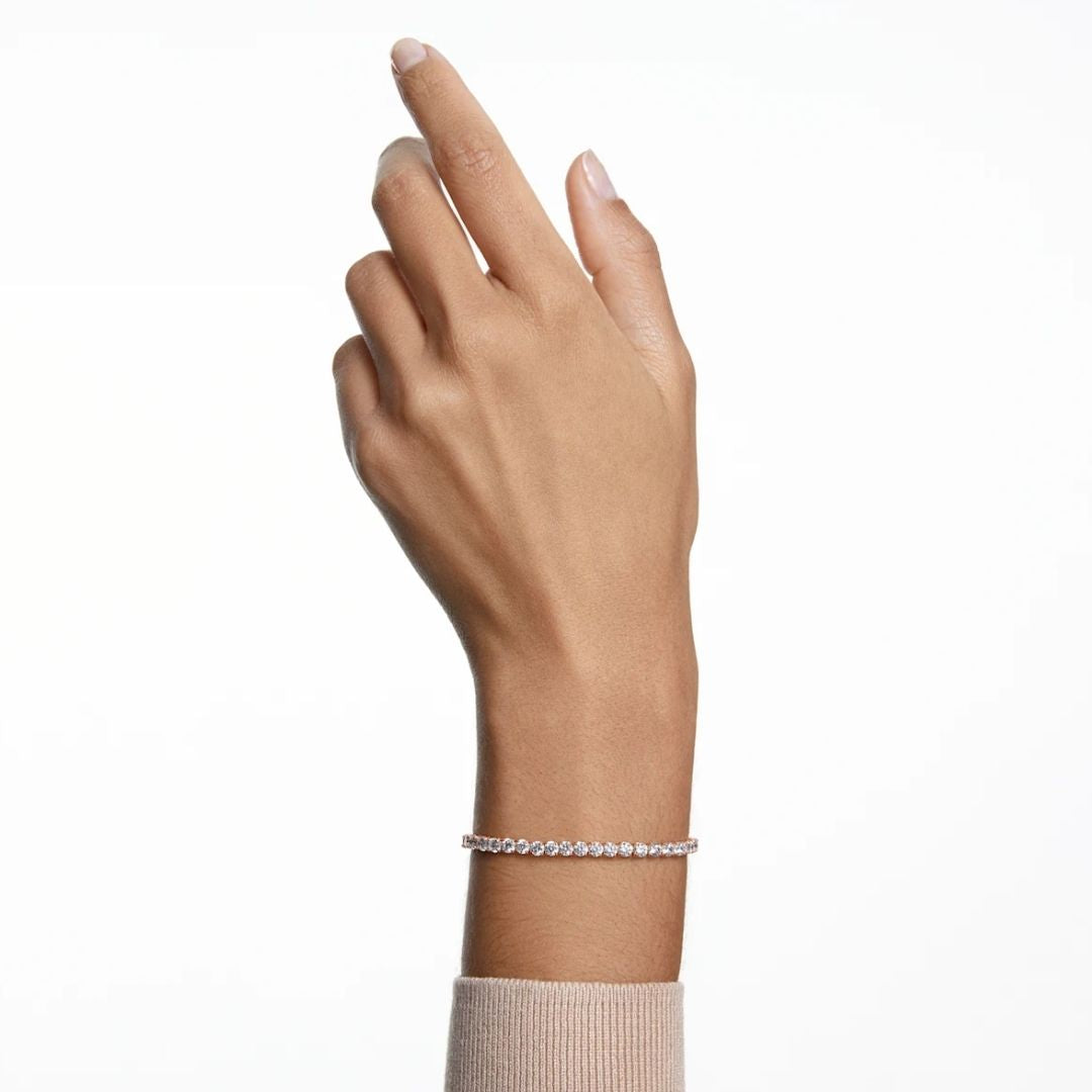 Swarovski Tennis Deluxe kristallirannekoru, rosekullanvärinen
