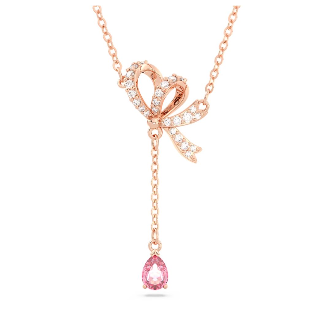 Swarovski Volta Y riipus, ruusukullan värinen ja pinkki kristalli
