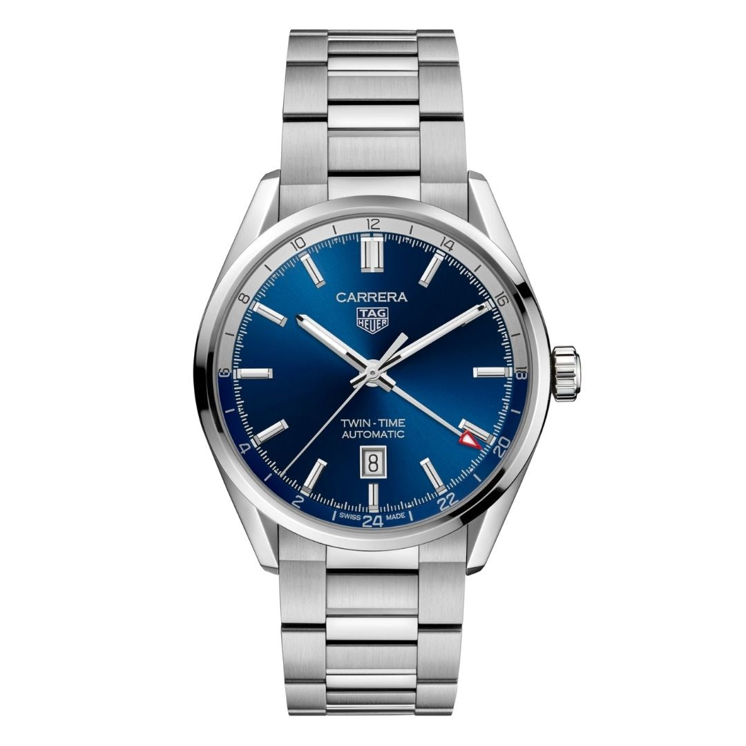 TAG Heuer Carrera Calibre 7 Twin Time, miesten rannekello WBN201A.BA0640