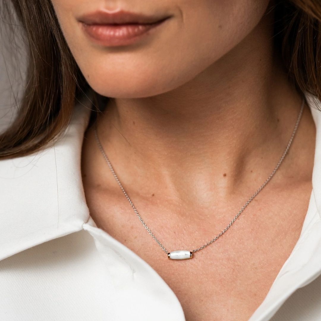 Ti Sento Milano necklace, silver and gold plated silver, 3942MW