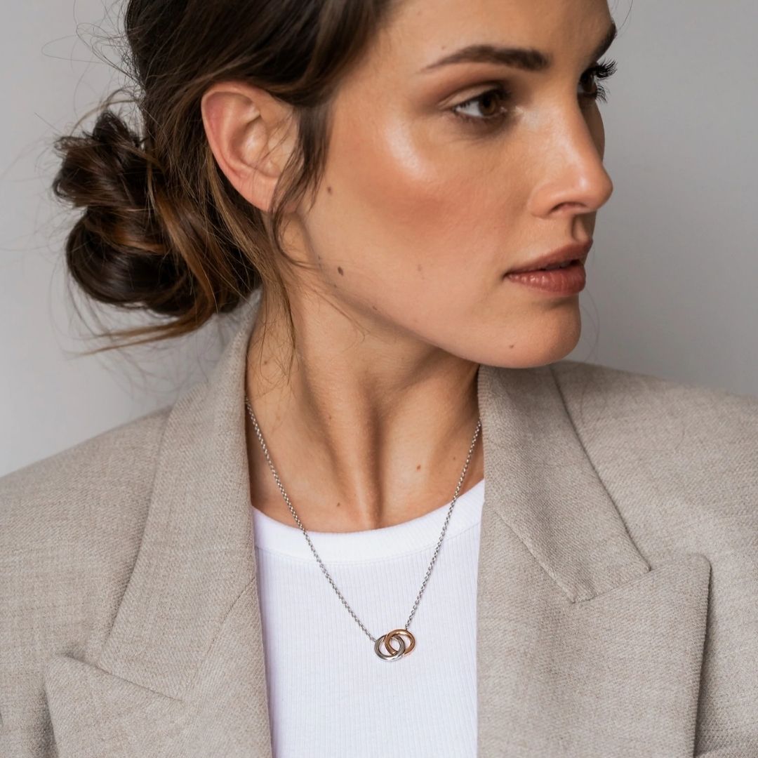 TI SENTO Milano kaulakoru, hopeaa ja ruusukullattua hopeaa, 3822SR