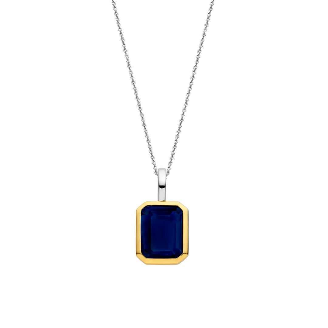 Ti Sento Milano necklace silver and blue crystal 6817BY