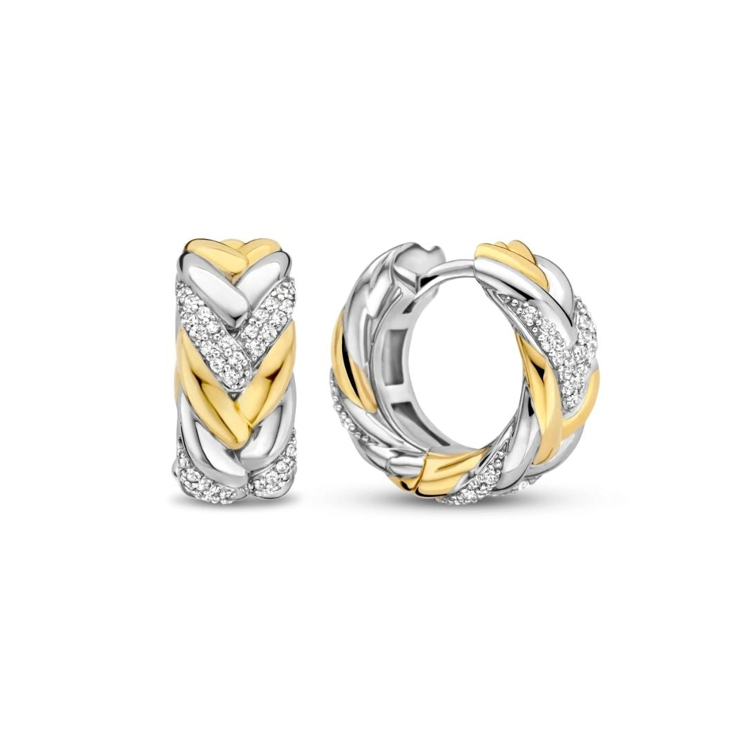 TI SENTO Milano korvakorut, 17 mm, zirkonit ja hopeaa, 7884ZY