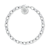 Thomas Sabo Charm timanttirannekoru, hopeaa, DCX0001-725-14