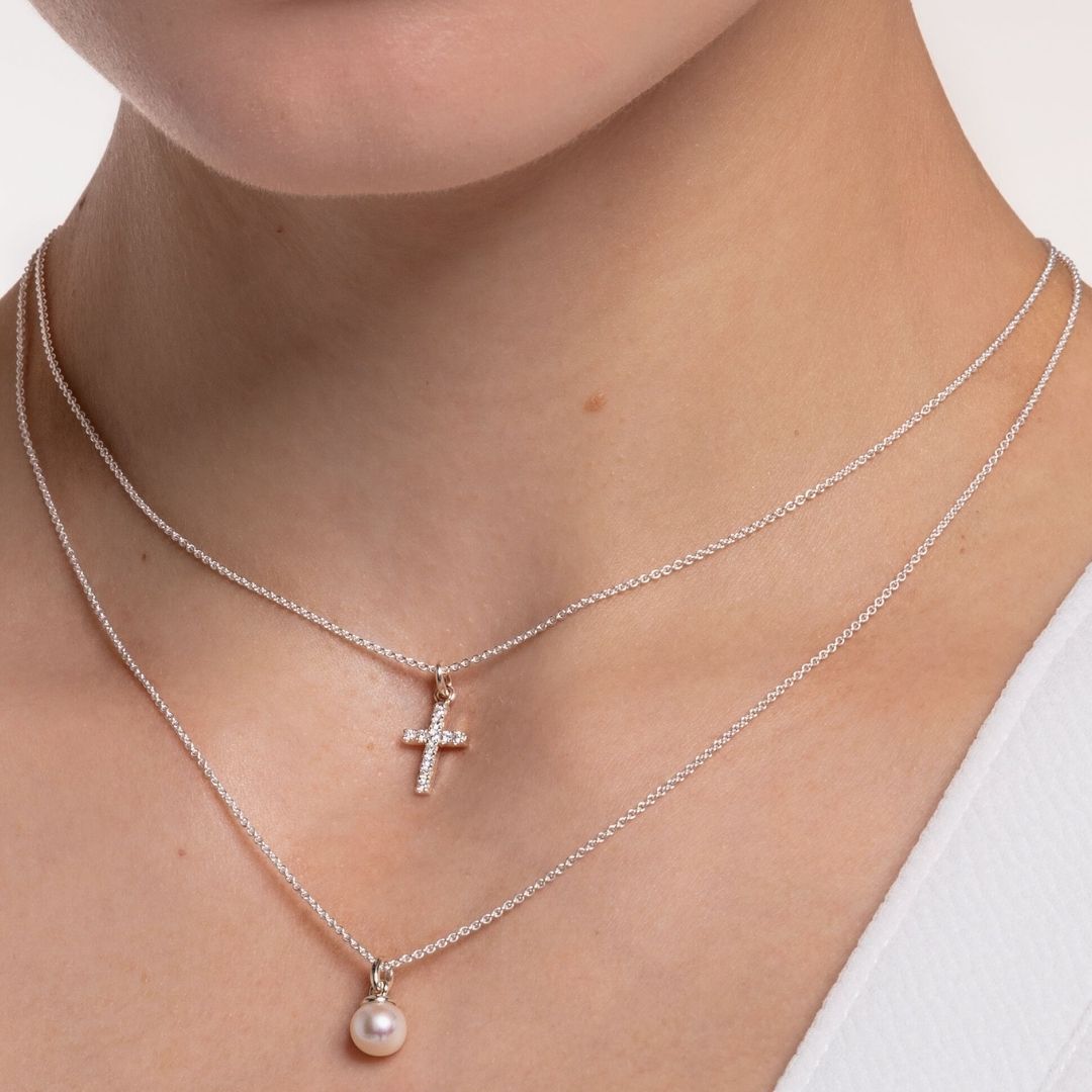 Thomas Sabo Pearl kaulakoru, hopeaa, KE2076-082-14