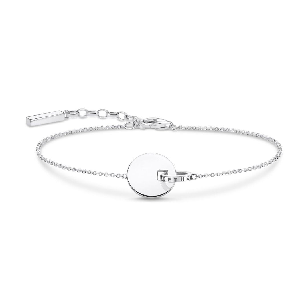 Thomas Sabo Together Coin rannekoru, hopeaa, A1934-637-21