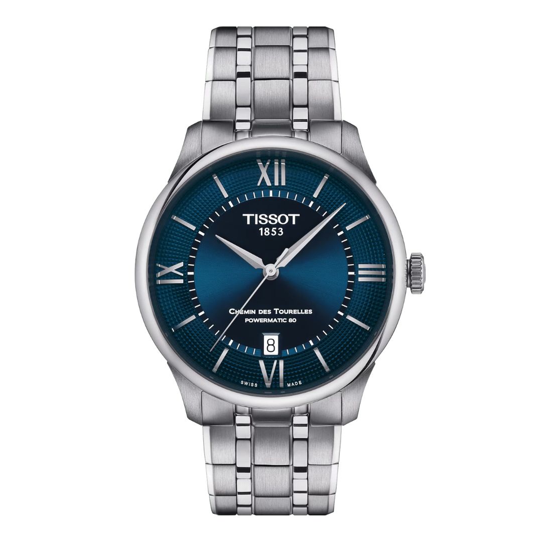 Tissot chemin des tourelles shop powermatic 80 blue dial