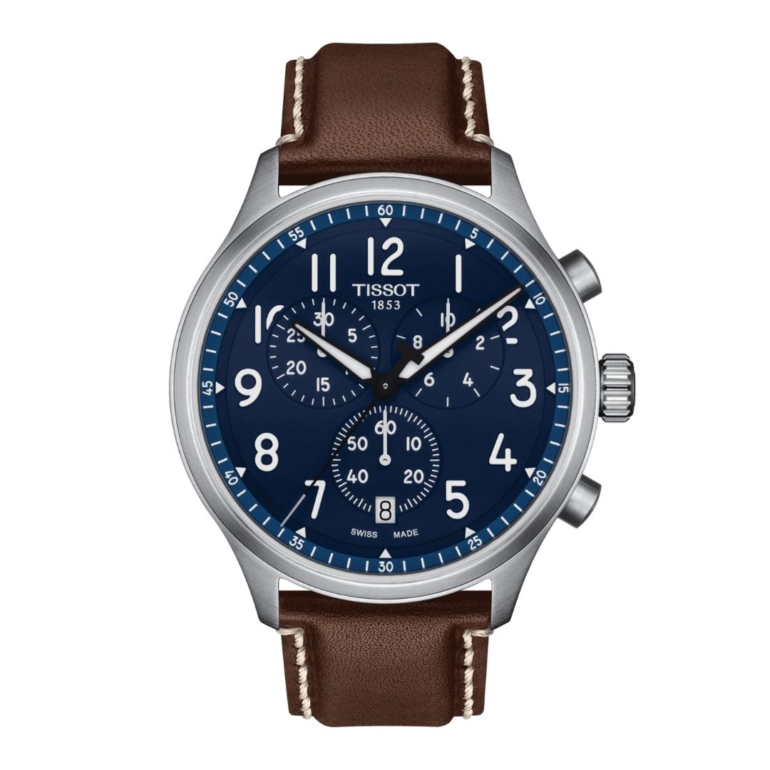 Tissot sales chronograph leather