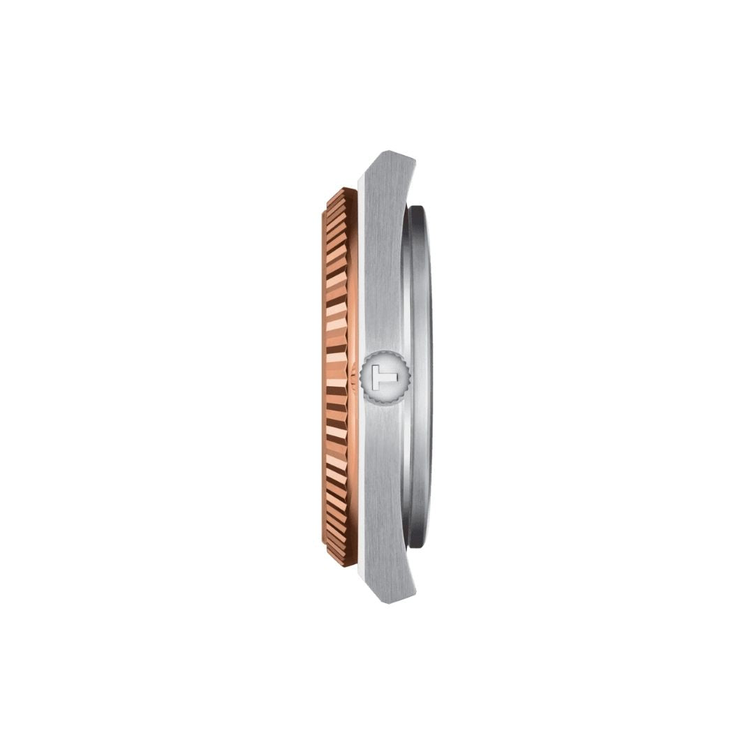 Tissot PRX Powermatic 80 terästä ja 18K ruusukultaa T9314074129100, miesten rannekello