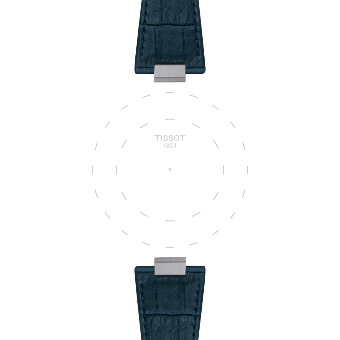 Tissot PRX ranneke, 12 mm, tummansininen nahka, T852047701