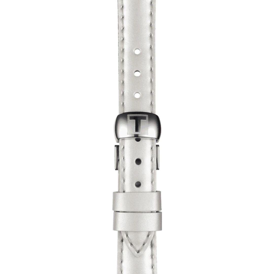 Tissot ranneke, 12 mm, valkoinen nahka, T852036540