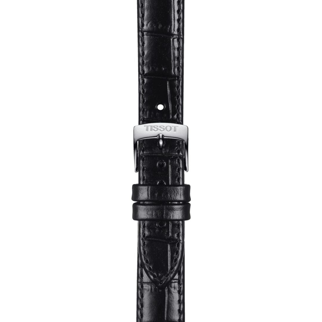 Tissot ranneke, 15 mm, musta nahka, T852043622