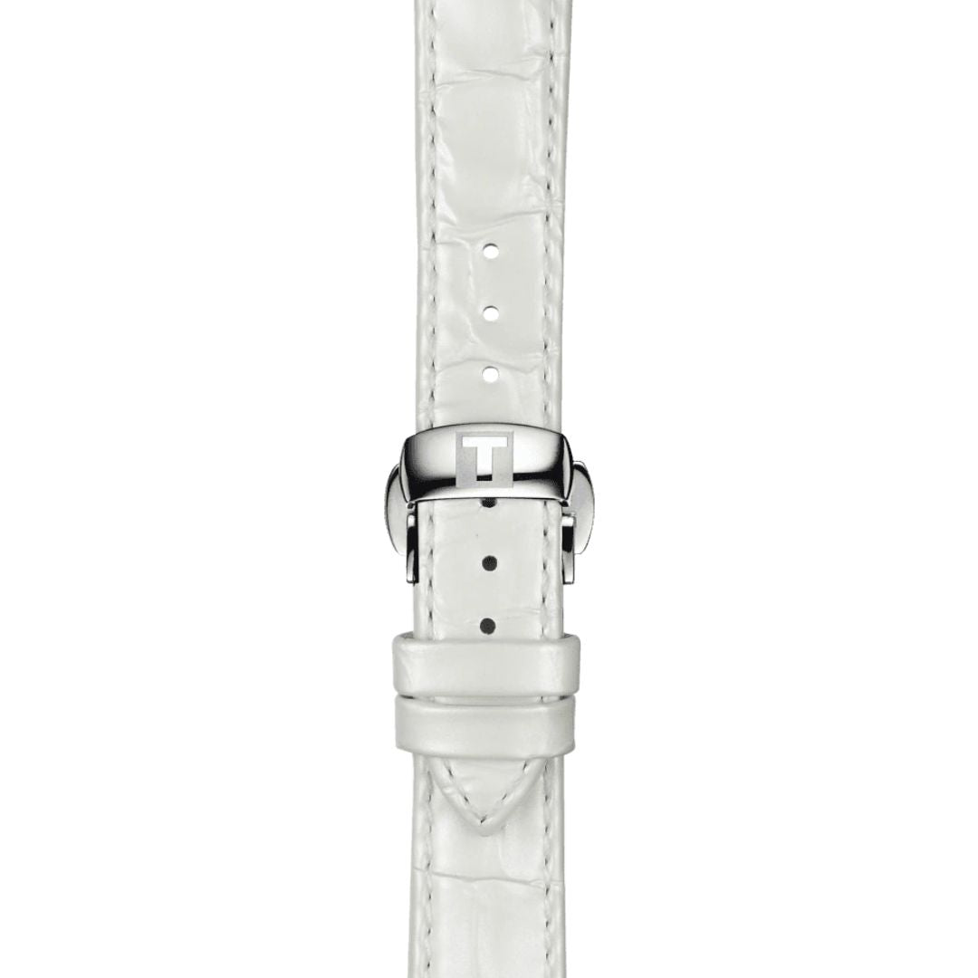 Tissot ranneke, 16 mm, valkoinen nahka, T852036795