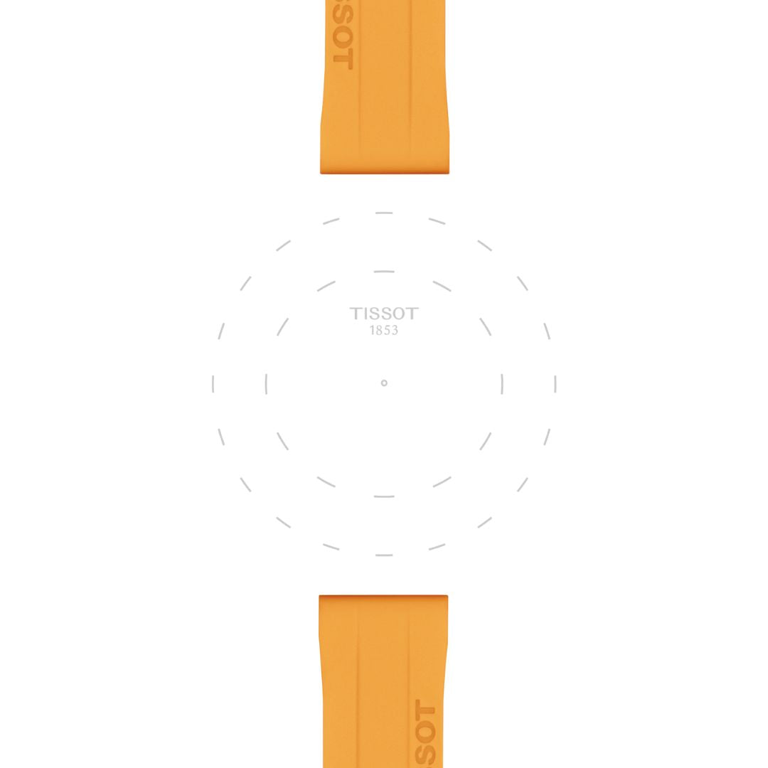 Tissot ranneke, 18 mm, oranssi silikoni, T852047452