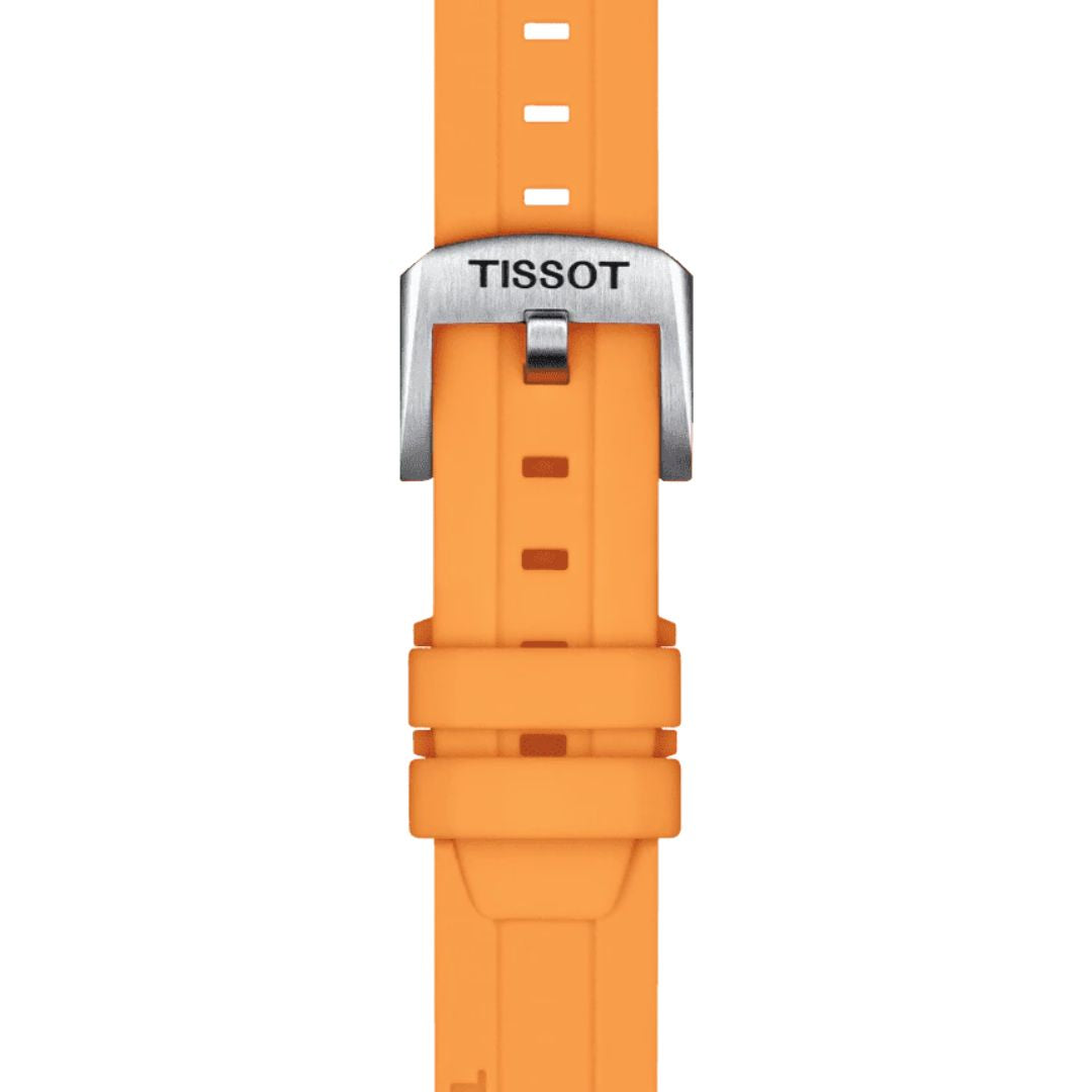 Tissot ranneke, 18 mm, oranssi silikoni, T852047452