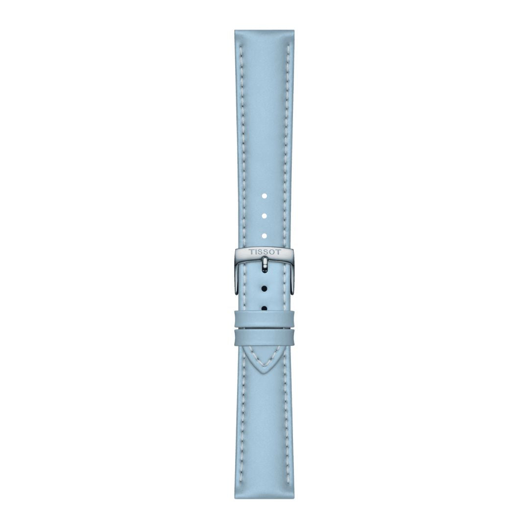 Tissot ranneke, 18 mm, vaaleansinistä nahkaa, T852048148