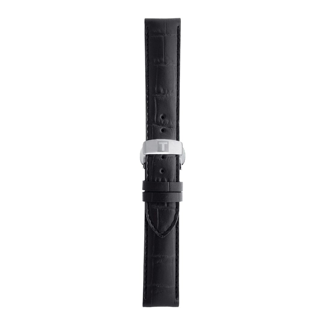 Tissot ranneke, 19 mm, musta nahka, T852013405