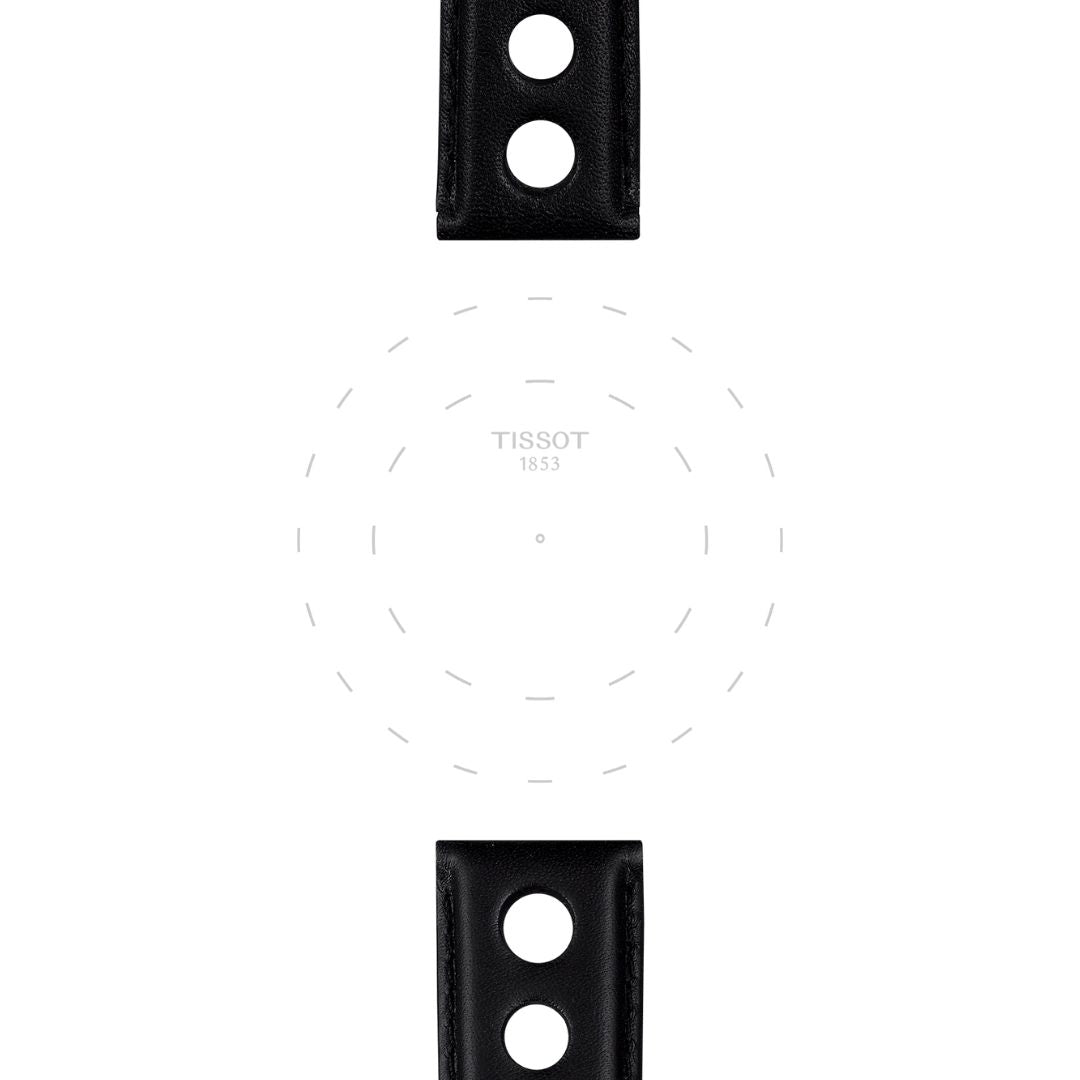 Tissot ranneke, 20 mm, musta nahka, T852037163