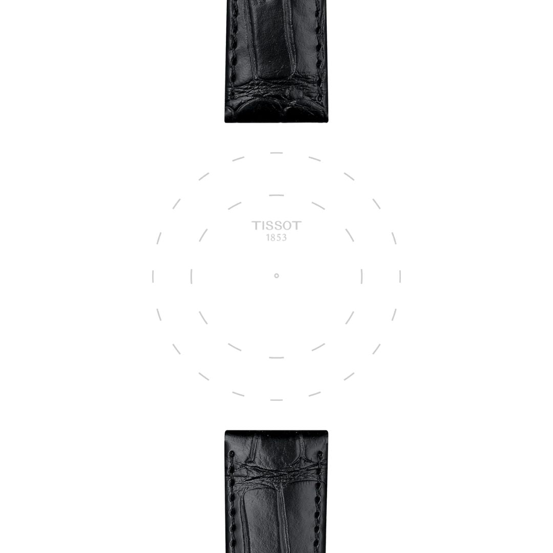 Tissot ranneke, 20 mm, musta nahka, T852043012
