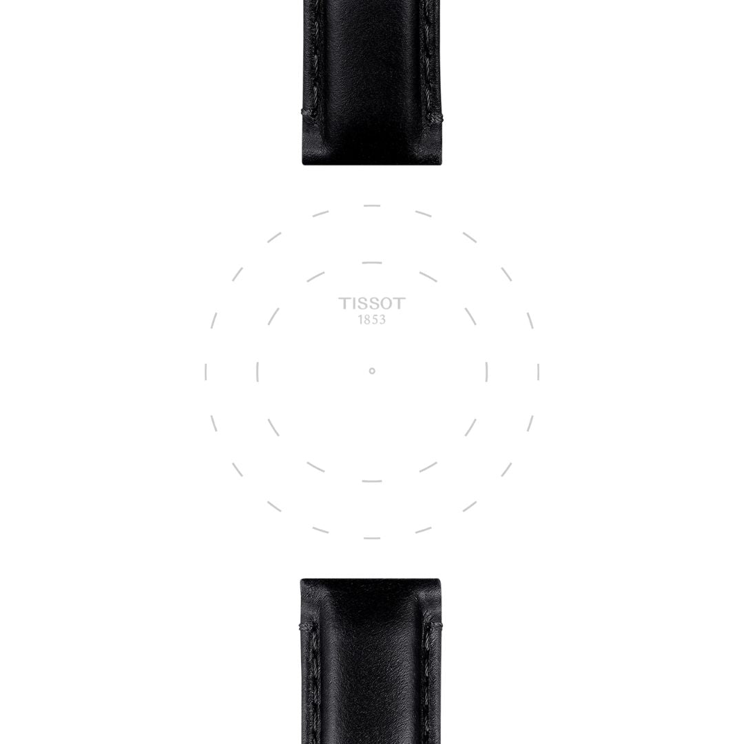 Tissot ranneke, 20 mm, musta nahka, T852046834