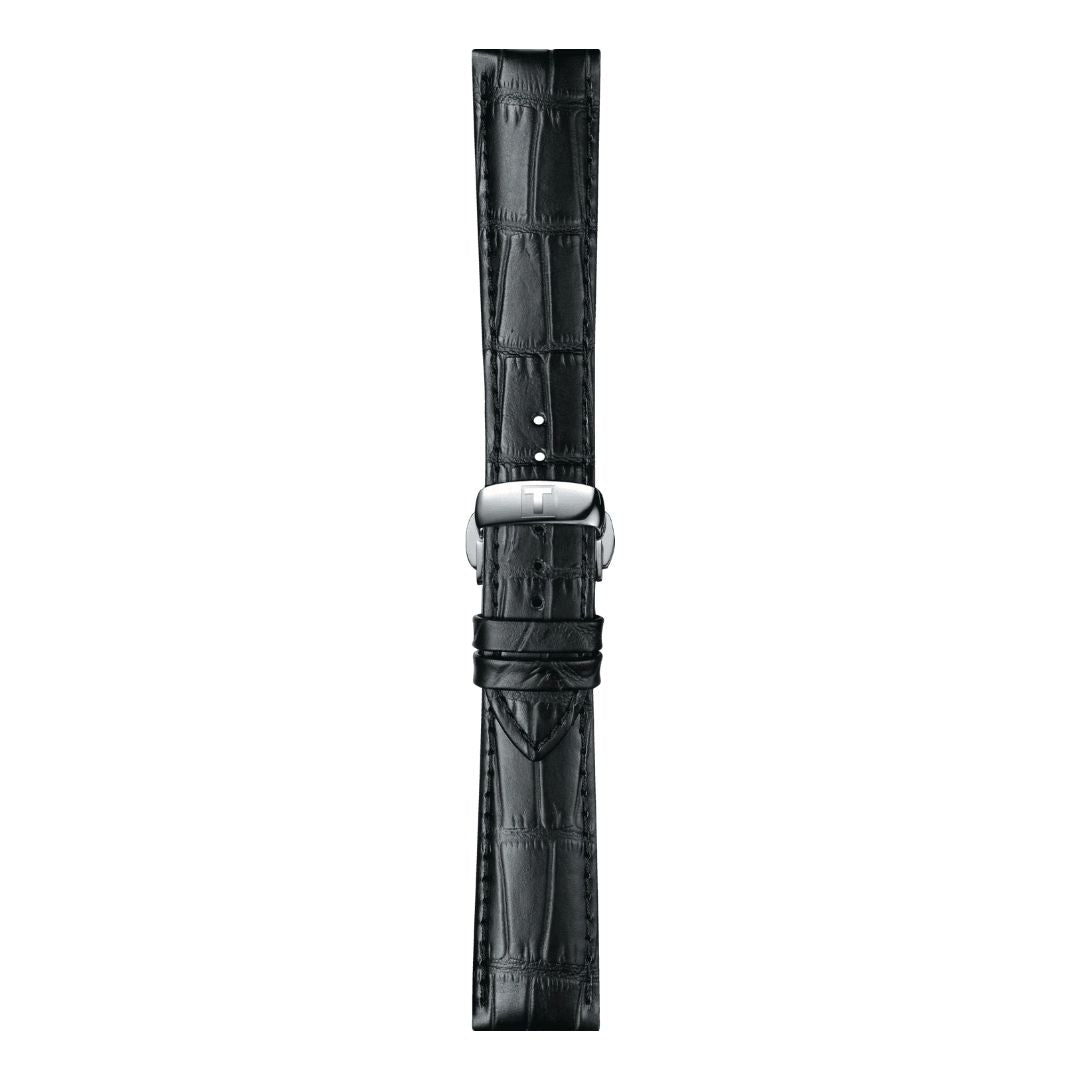 Tissot ranneke, 21 mm, musta nahka, T852035976